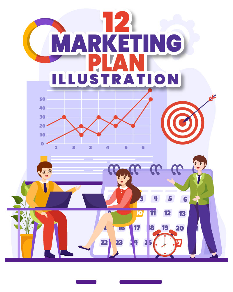12 Marketing Plan Illustration