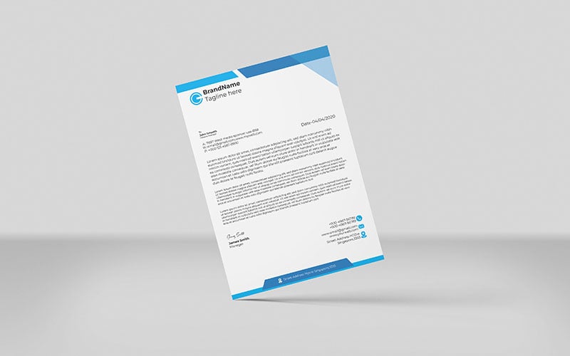 Modern and Minimal Letterhead Design