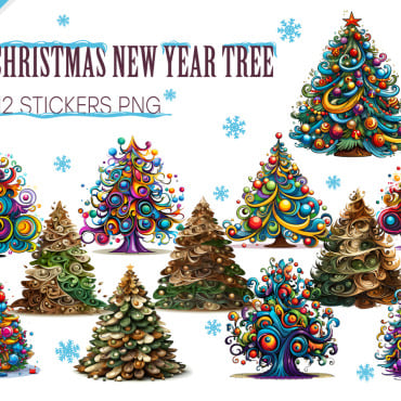 Christmas Tree Illustrations Templates 366575