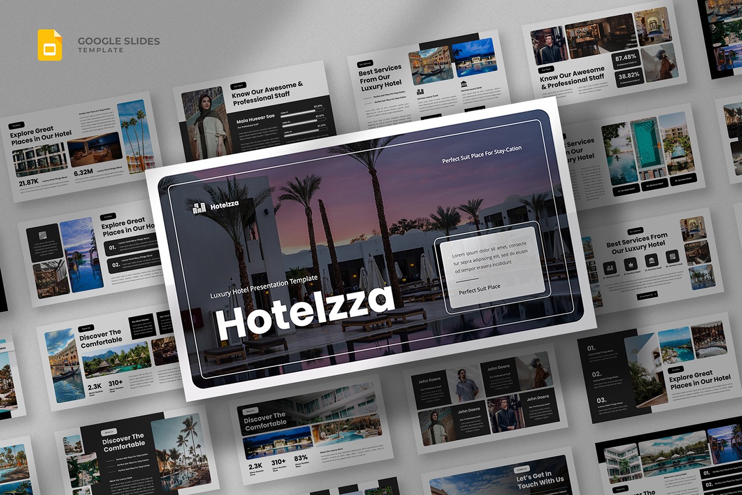 Hotelzza - Luxury Hotel Google Slides Template