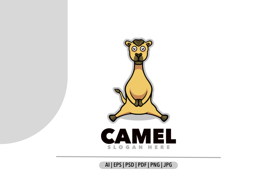 Camel mascot logo template illustration design