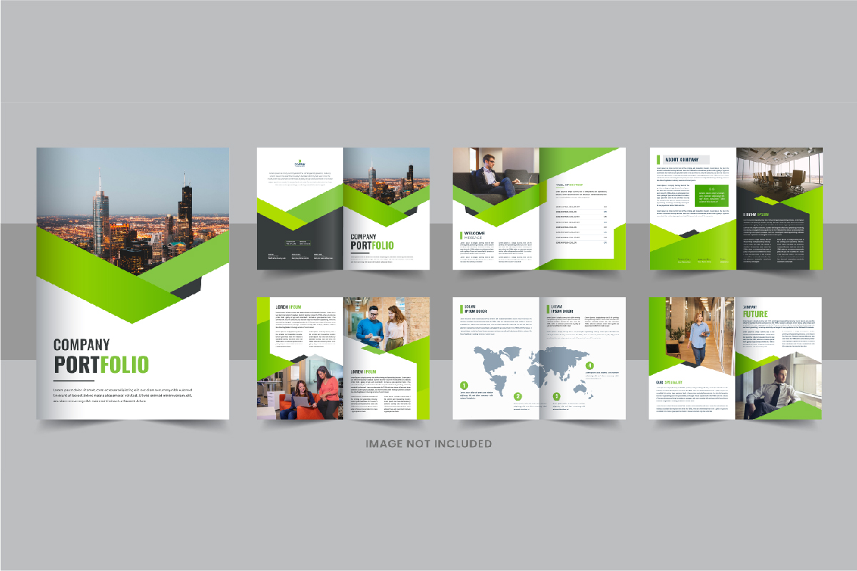 Company portfolio brochure template, company profile brochure design