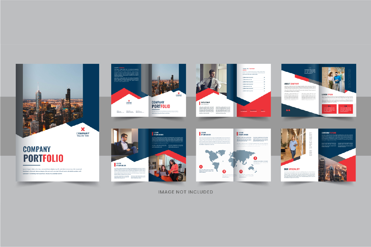 Company portfolio brochure template, company profile brochure template design