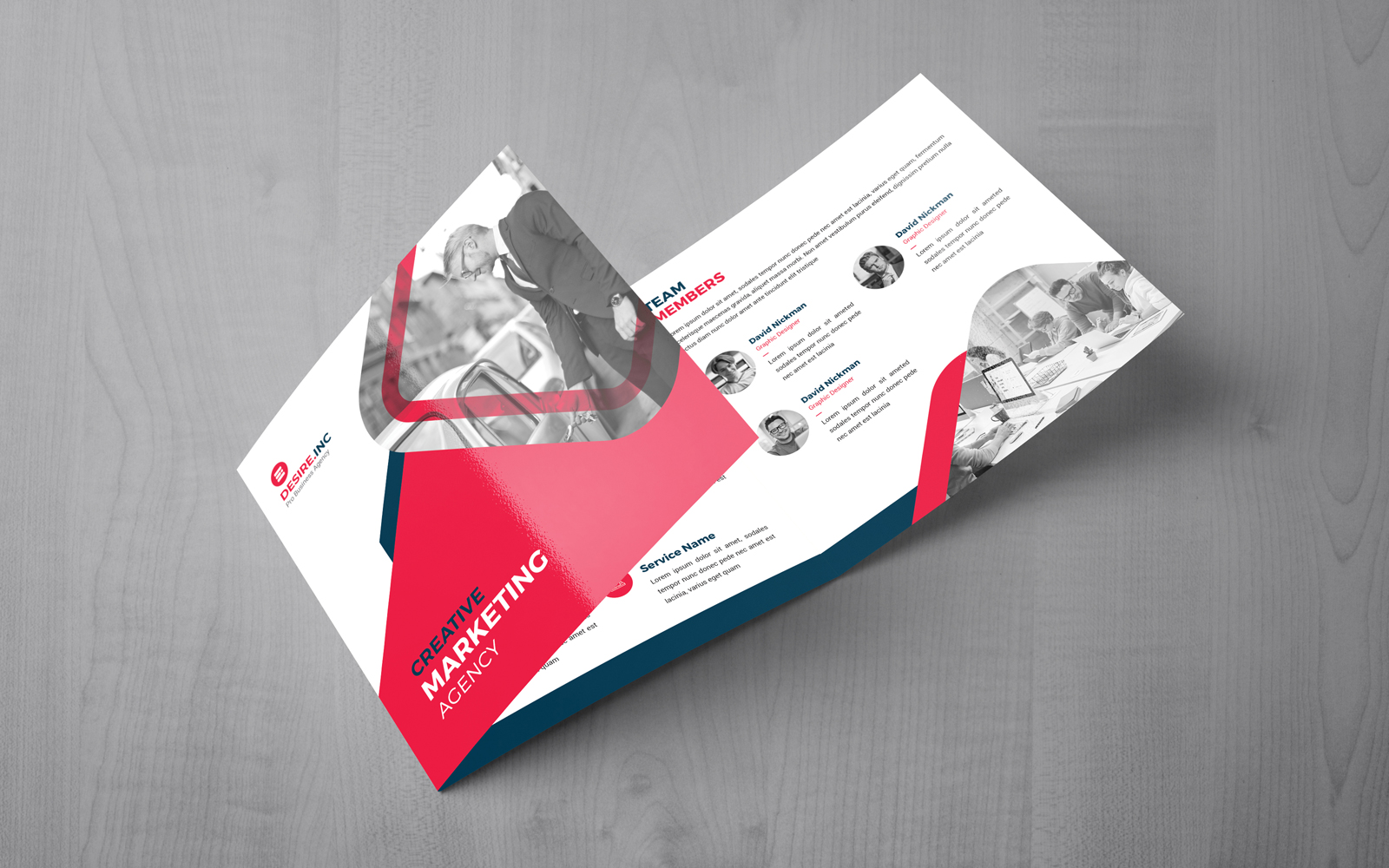 Corporate Square Trifold Brochure Template