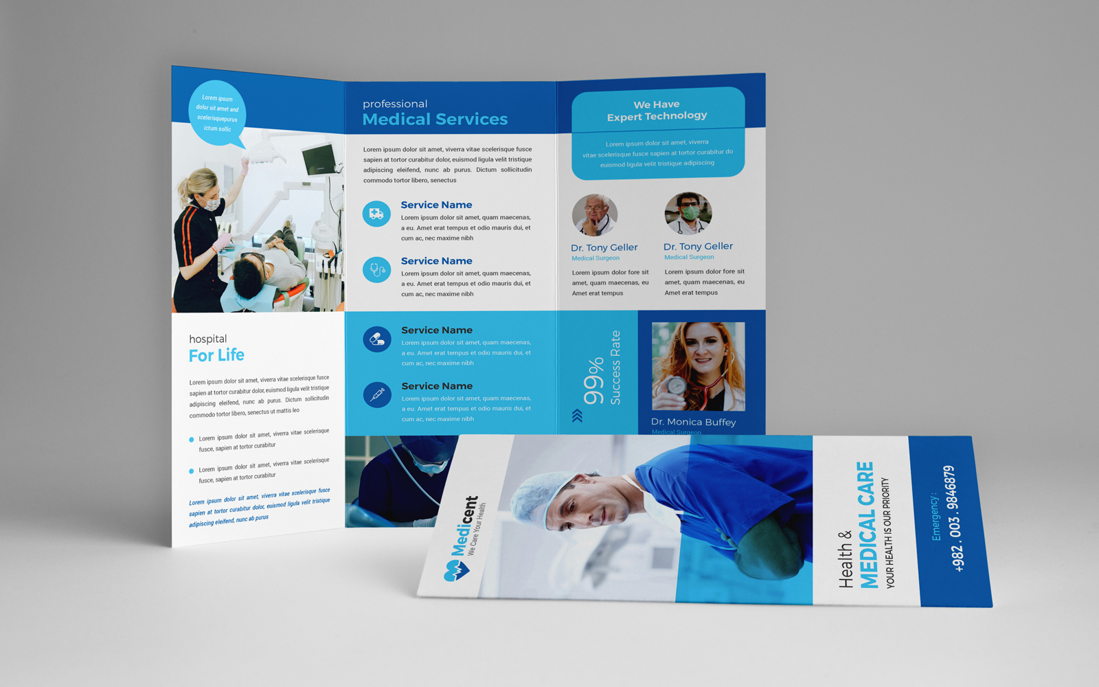 Medical Trifold Brochure Template