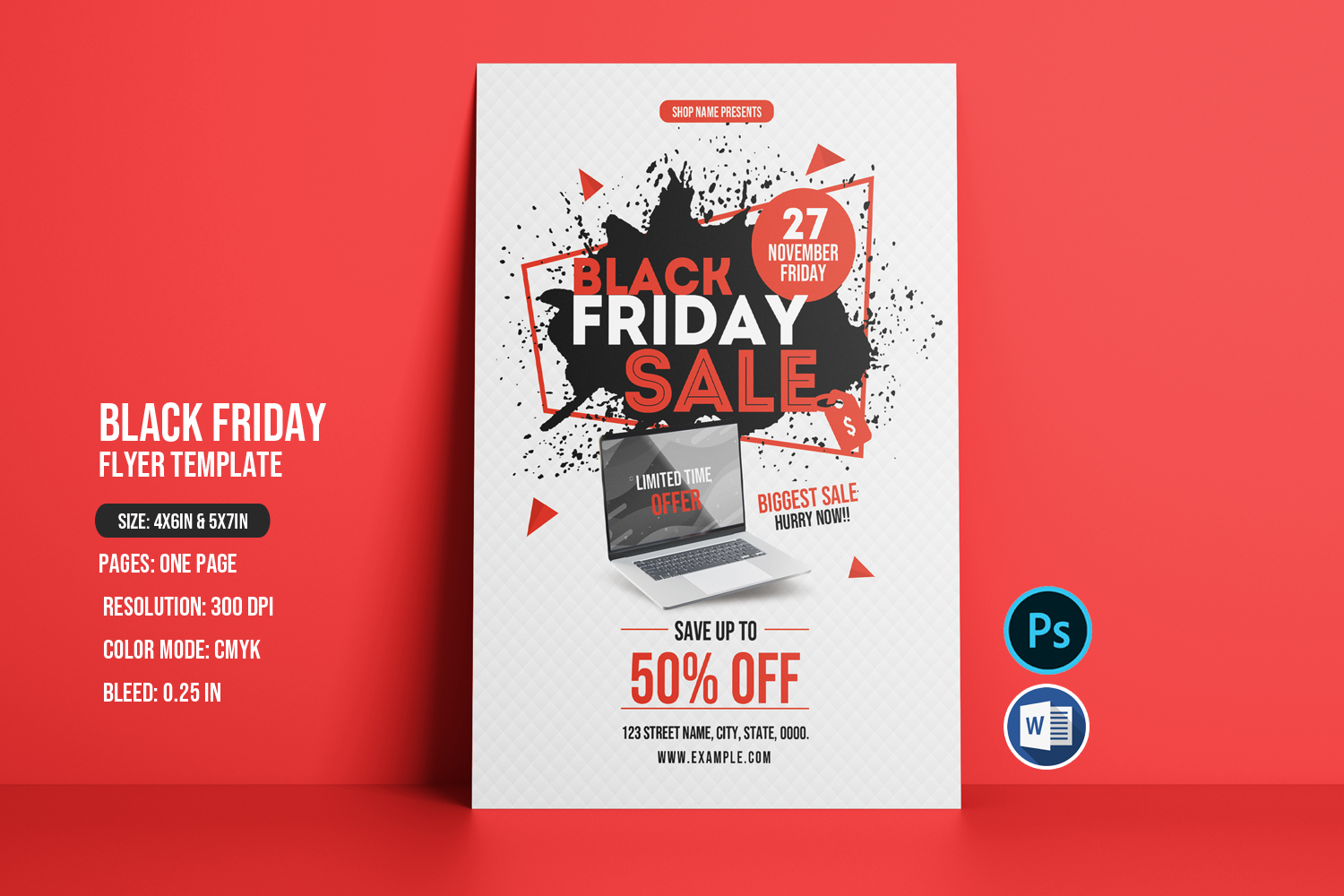 Black Friday Sale Advertising Flyer Template