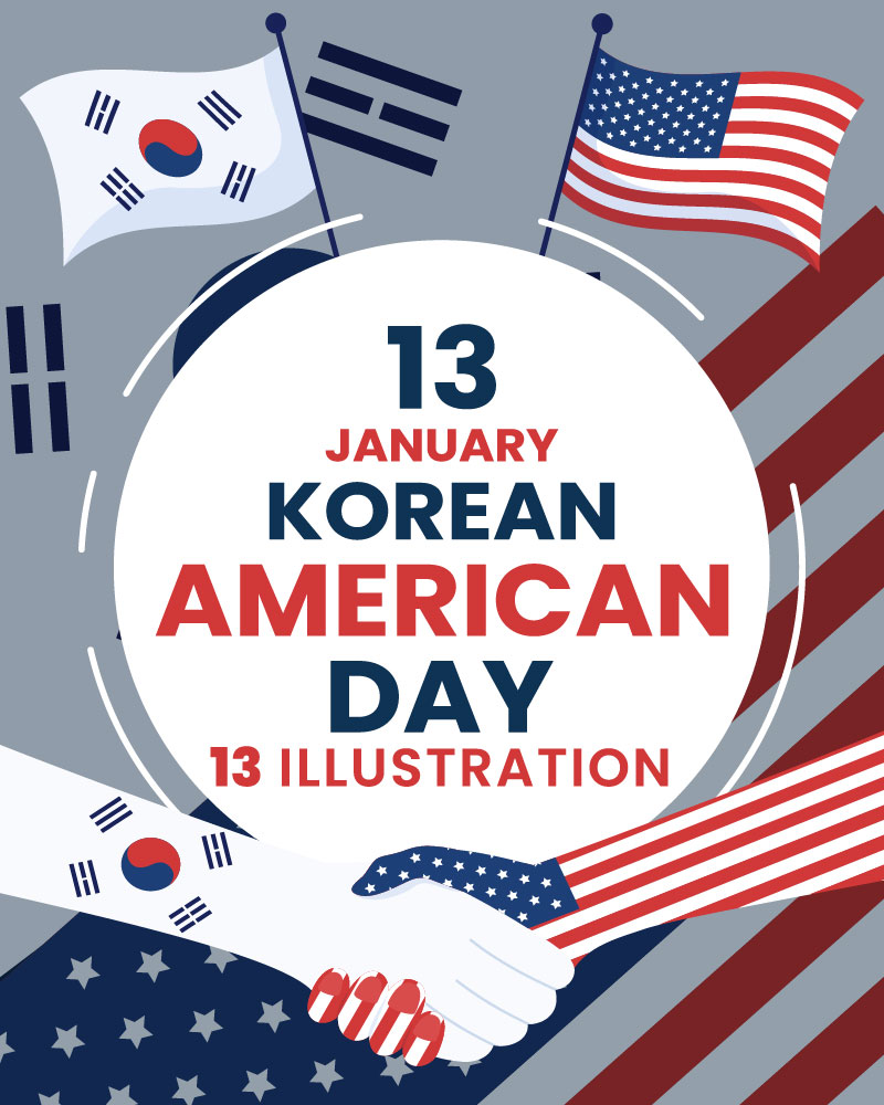 13 Korean American Day Illustration