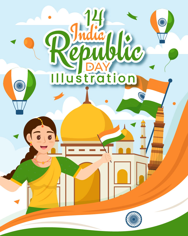 14 India Republic Day Illustration