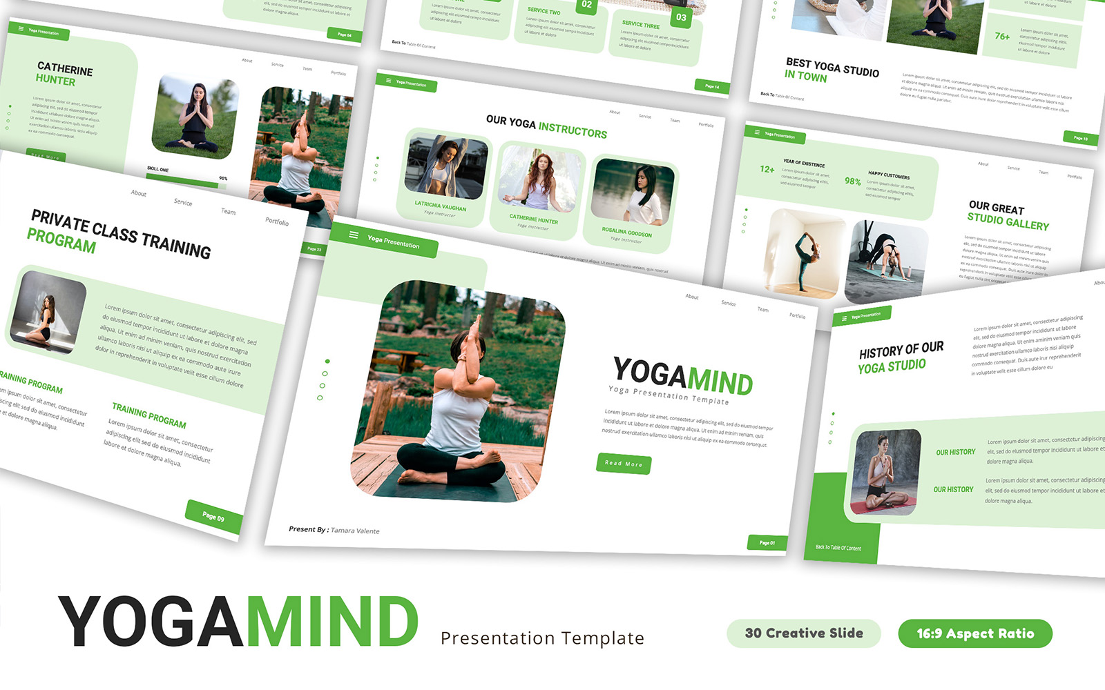 Yogamind - Yoga Google Slides Template
