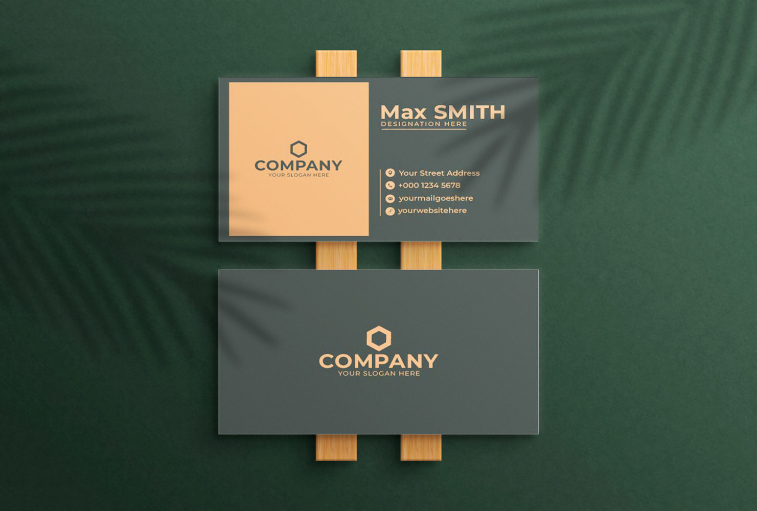 Double-sided creative business card template design
