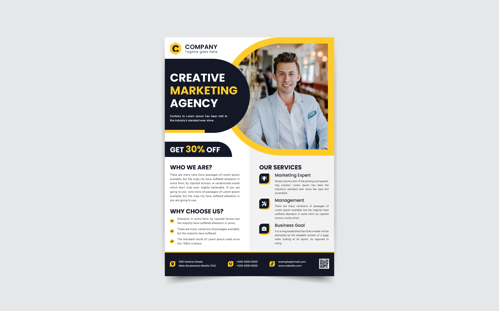 Corporate Business Flyer Template Print Ready Vector File
