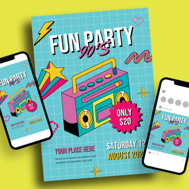 90s Party Corporate Identity 367432