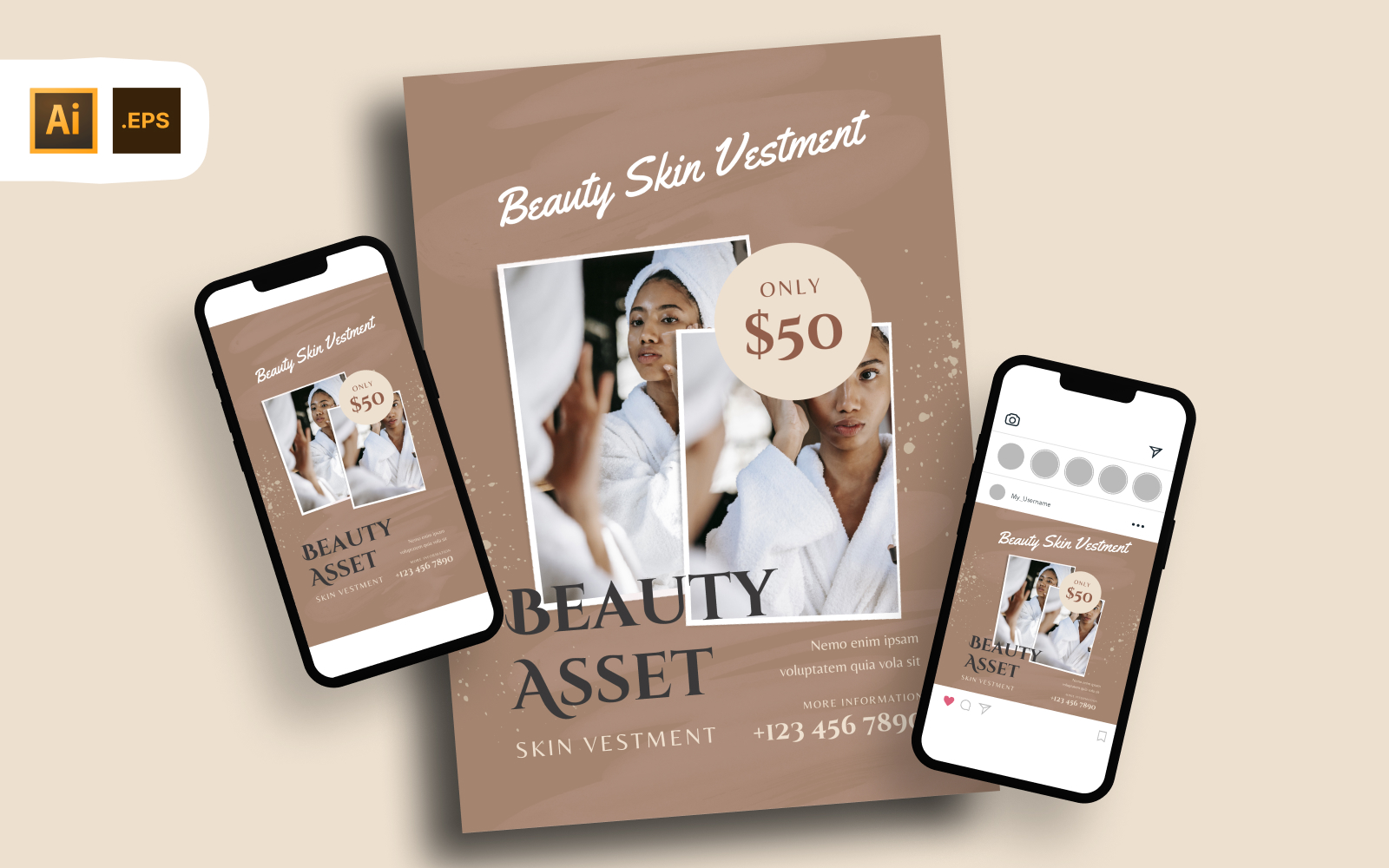 Beauty Skin Product Sale Flyer Template