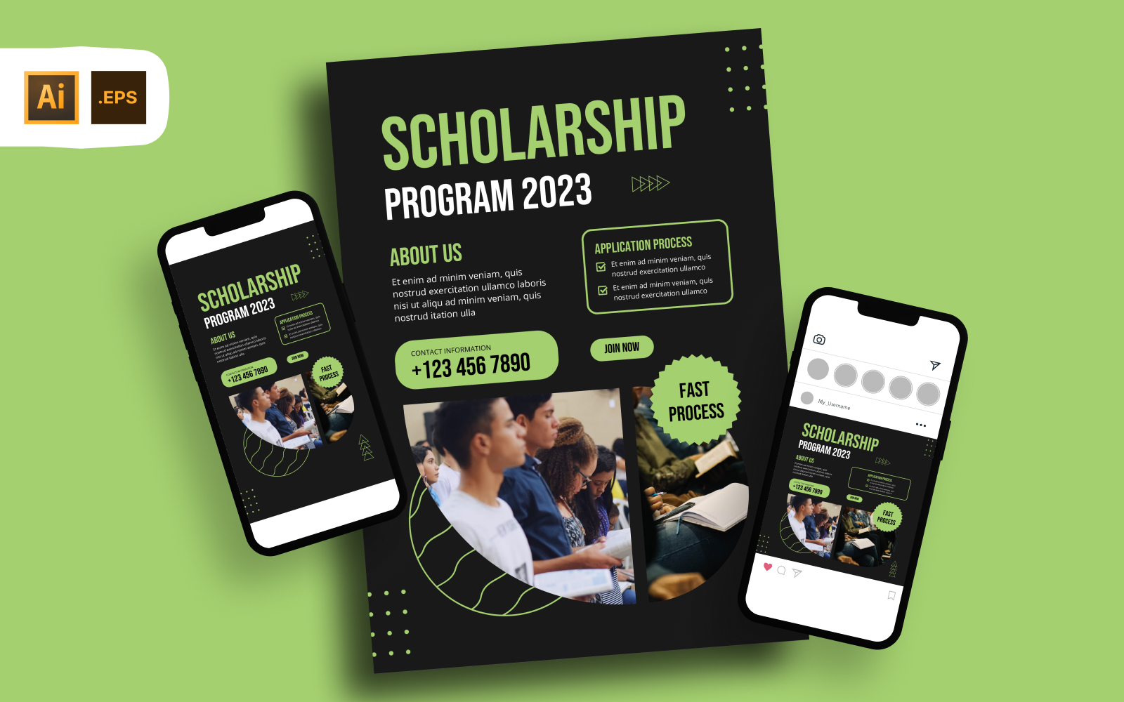 Scholarship Program Announcement Flyer Template