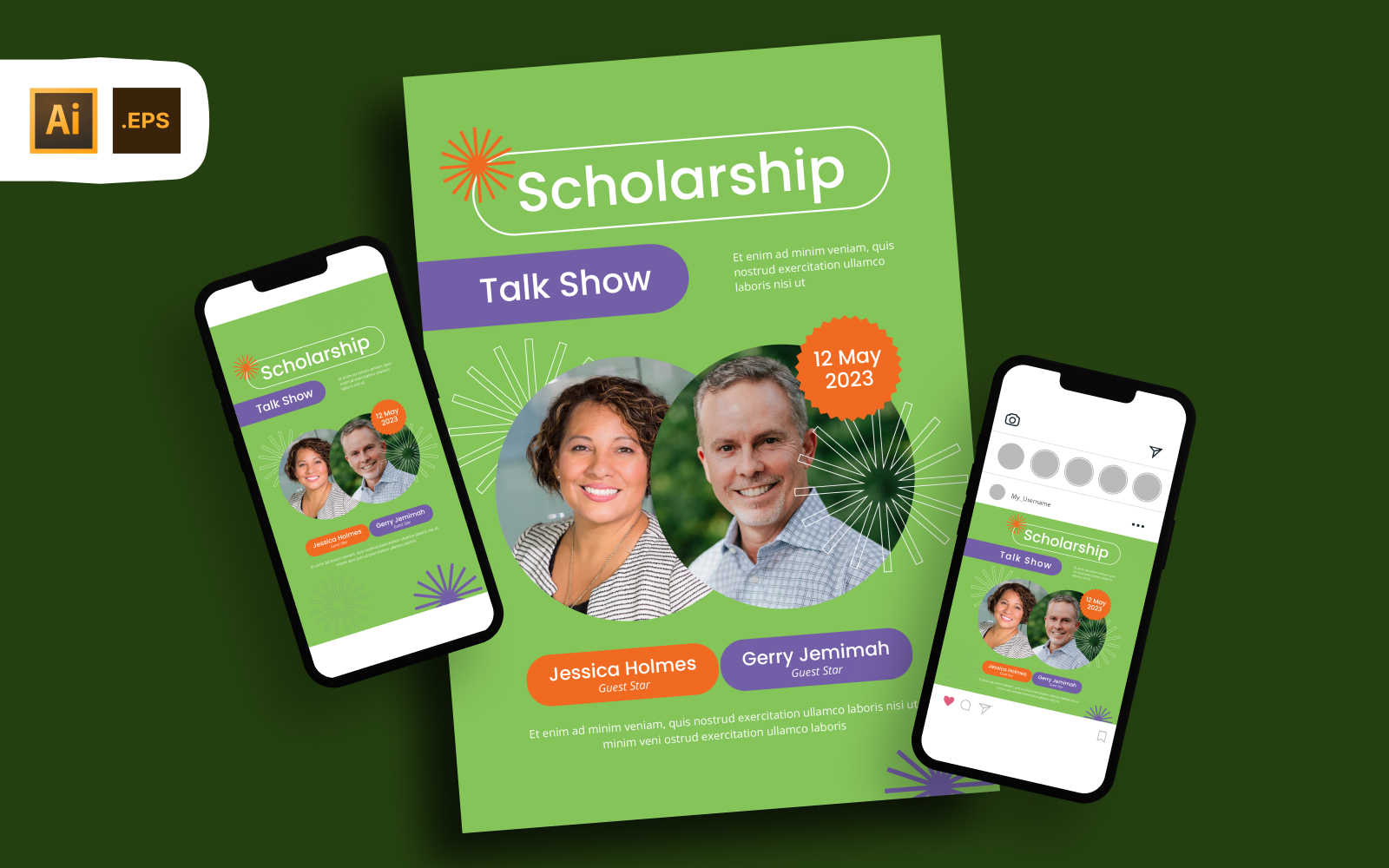 Scholarship Talk Show Event Flyer Template