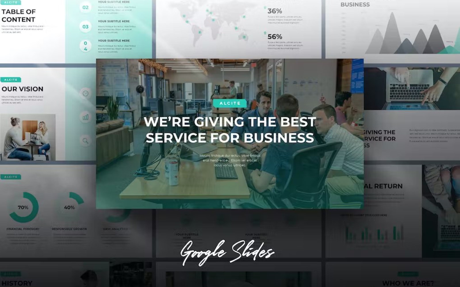 Alcite - Business Report Google Slides