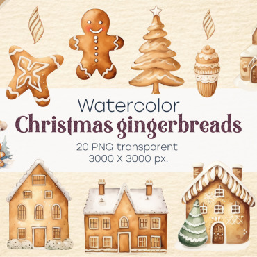 Gingerbread Set Illustrations Templates 367723