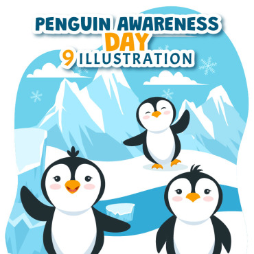 Penguin Awareness Illustrations Templates 367769