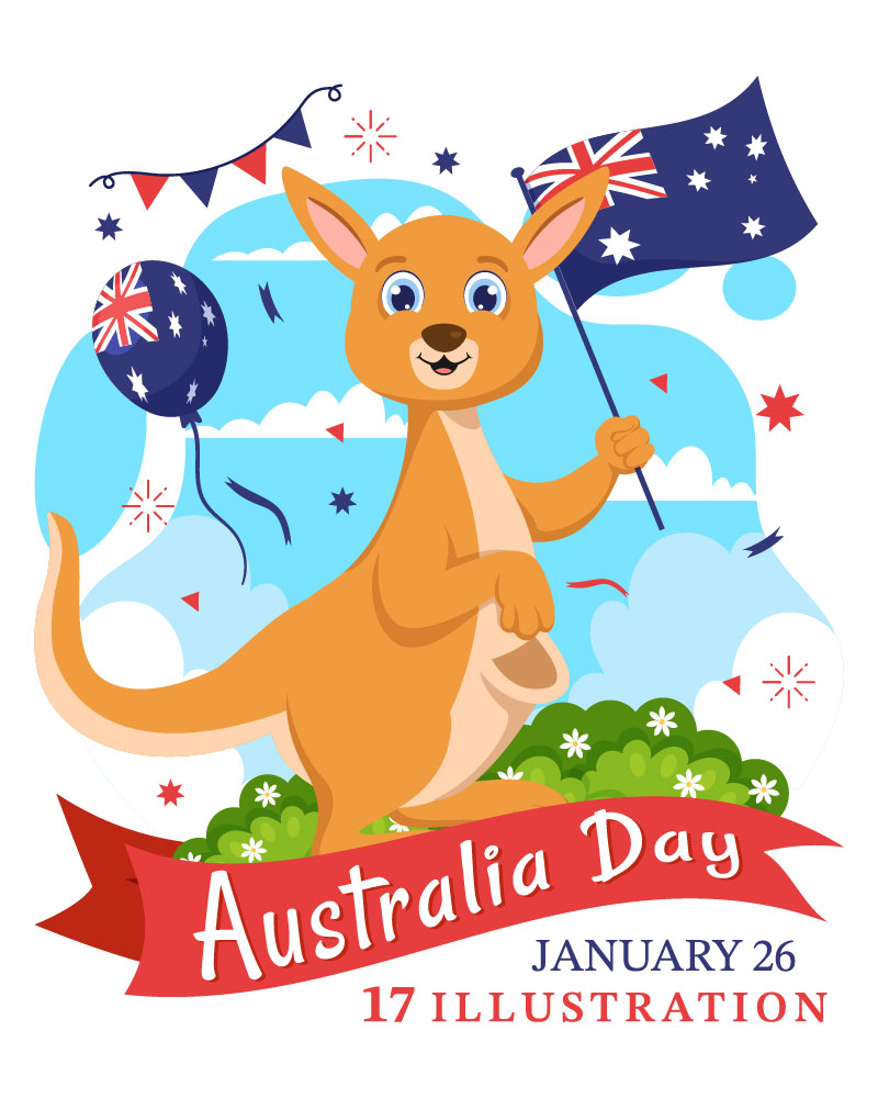 17 Happy Australia Day Vector Illustration