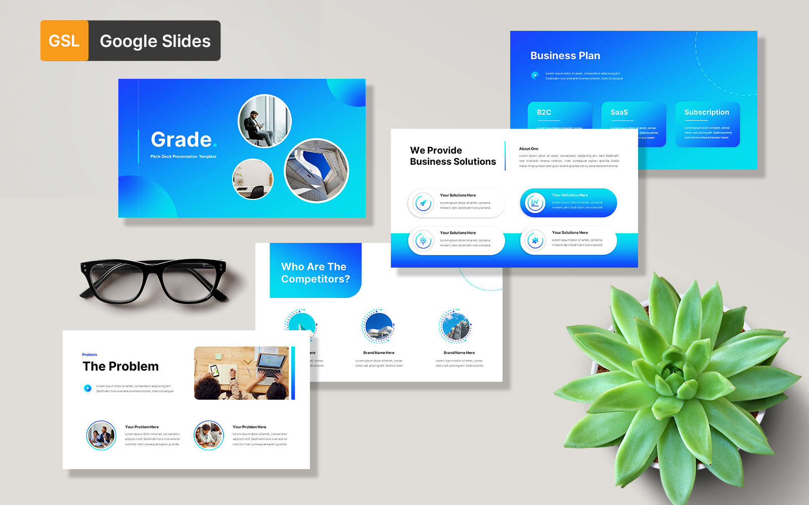 Grade Business Pitch Deck Google Slides  Template