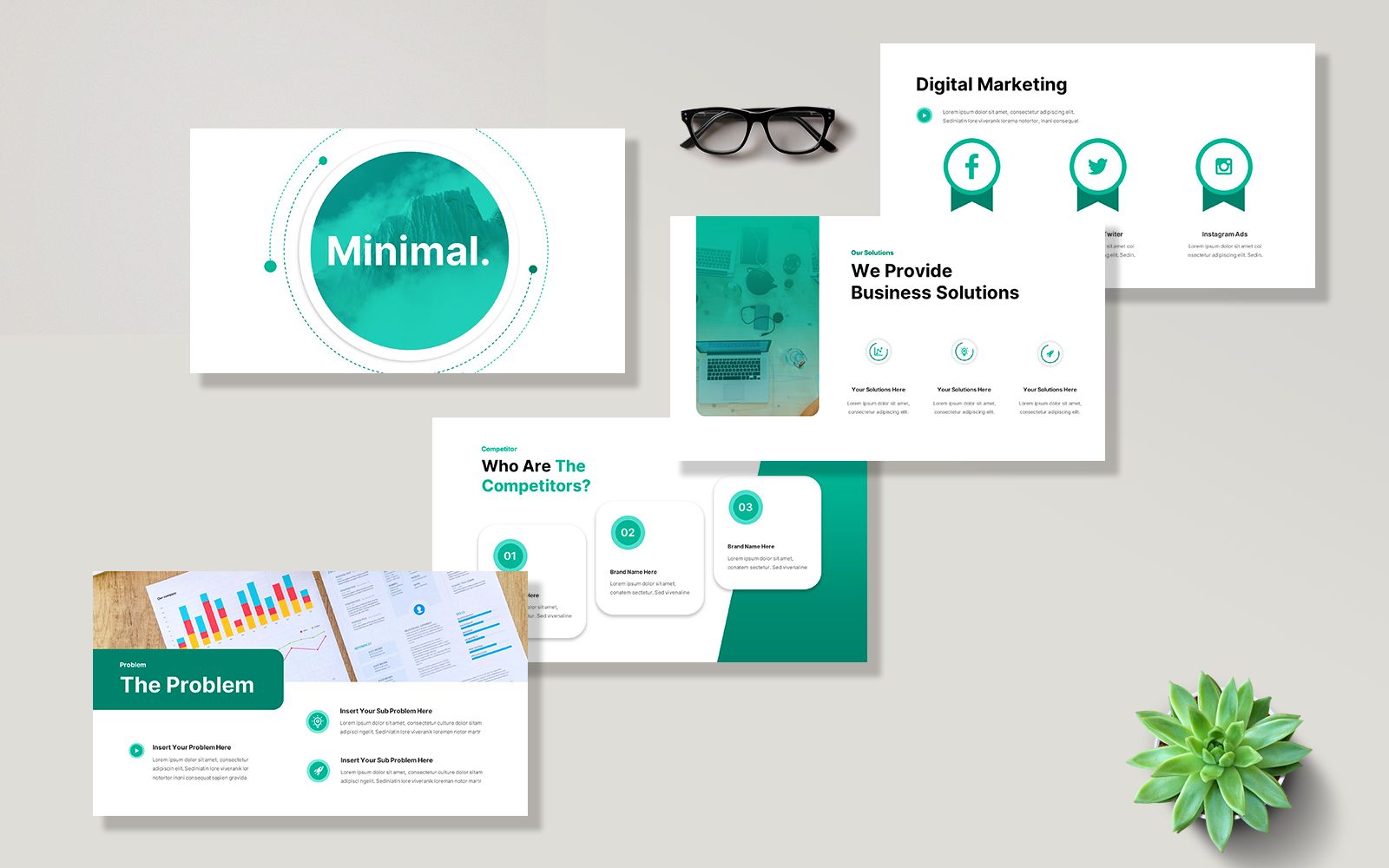 Minimal Pitch Deck Google Slides Presentation Template