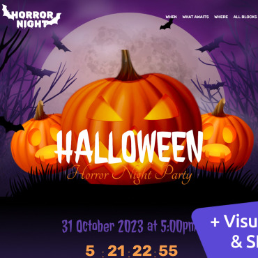 Holiday Halloween Landing Page Templates 368108