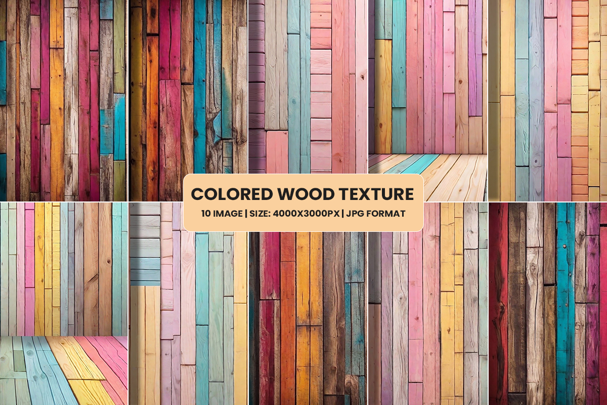 Colorful pastel wooden background, abstract wood plank texture