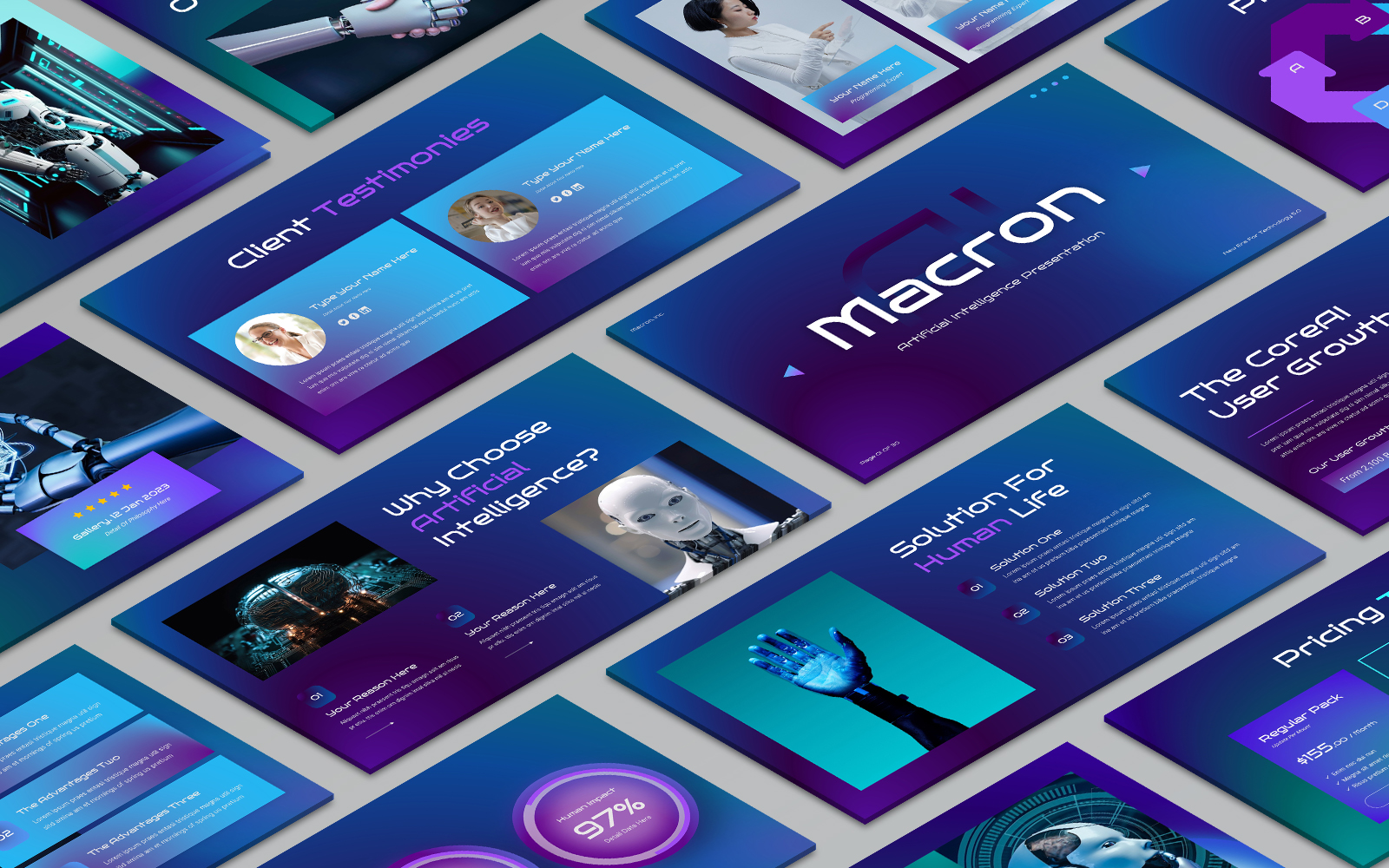 Macron - Artificial Intelligence PowerPoint Template