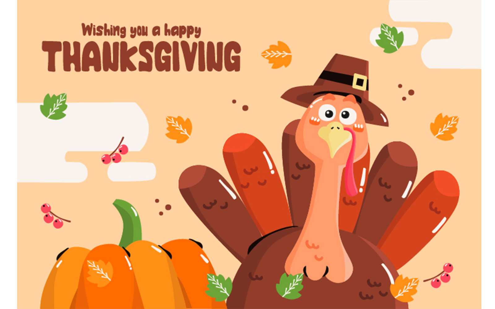 Hand Drawn Thanksgiving Background Illustration