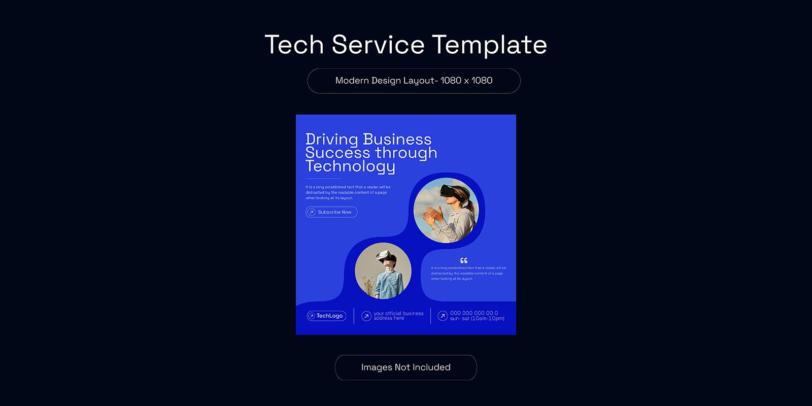 Technology Social Media Post Template Layout