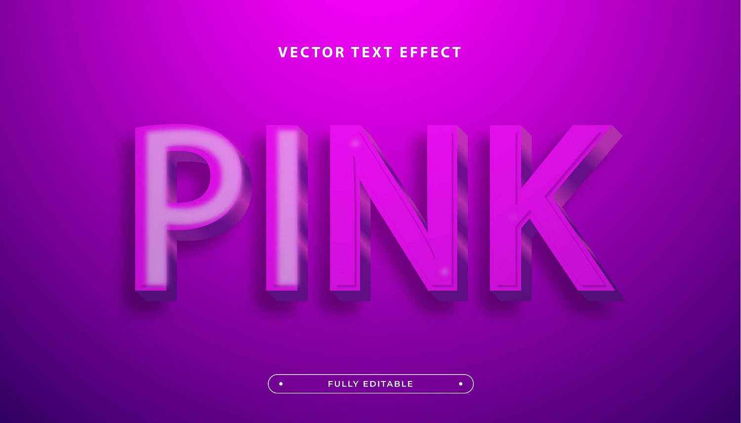 3d pink text effect design. modern text design. fully editable text effect.