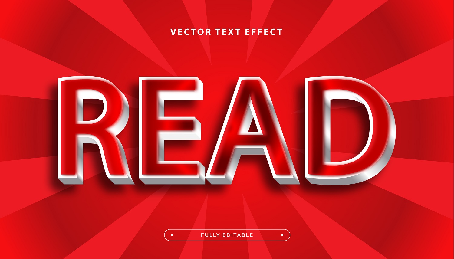 3d read text effect design. modern text design. fully editable text effect.