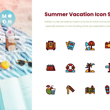 Sun Vacation Icon Sets 368729