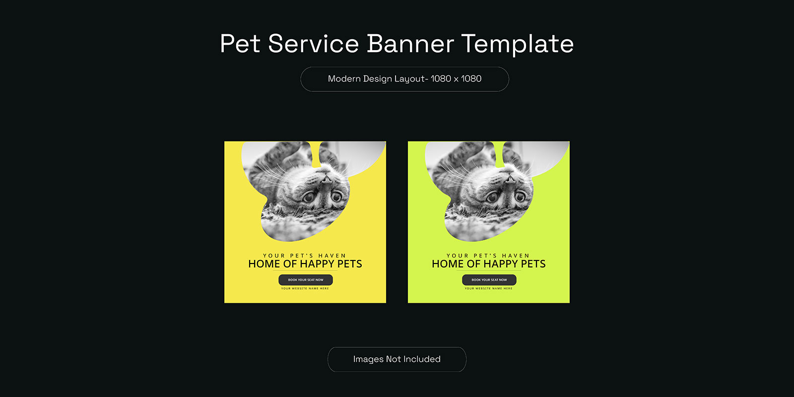 Pet shop social media post banner template or pet care social media cover and promotion banner