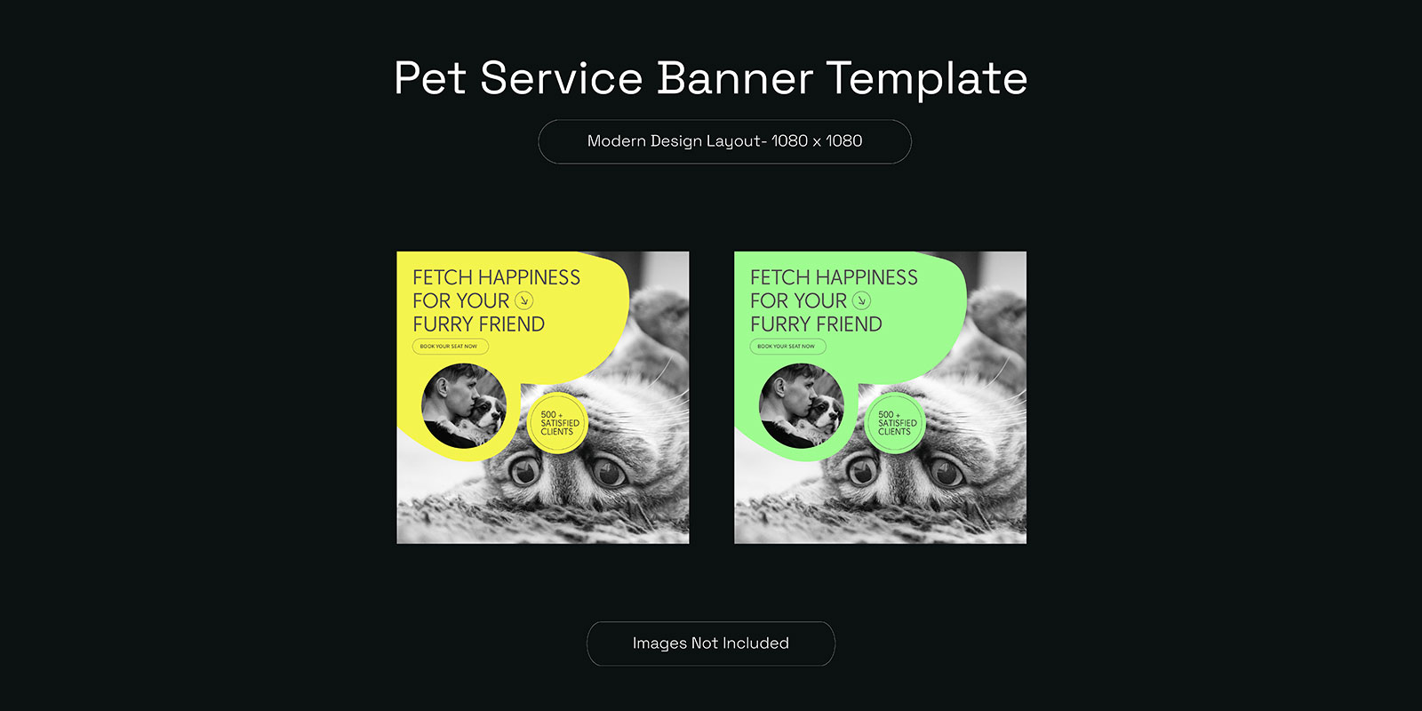 Pet care promotion social media banner template premium vector