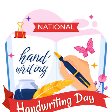 Handwriting Day Illustrations Templates 368993