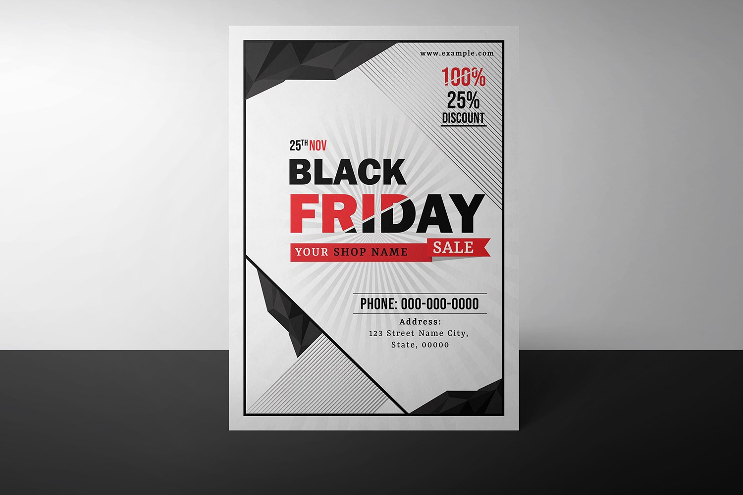 Black Friday Advertising Sale Flyer Template