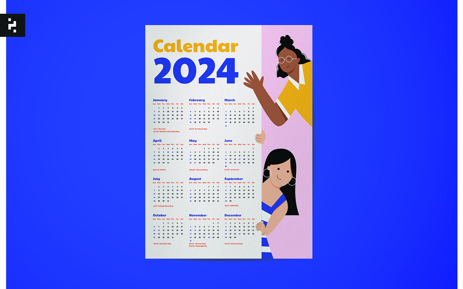 Creative Minimal 2024 Calendar