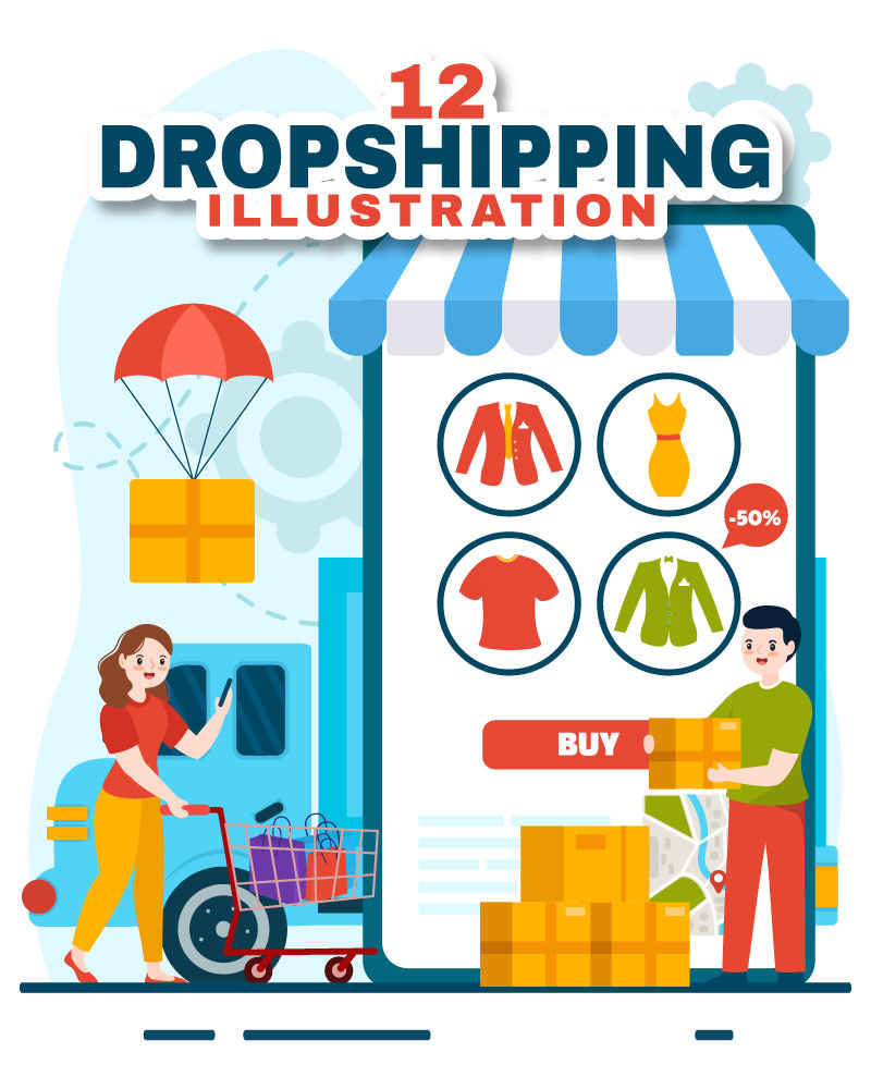 12 Dropshipping Business Illustration