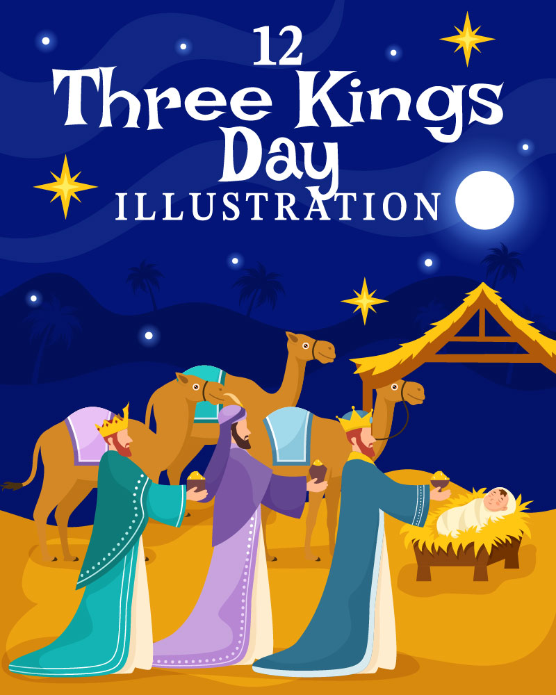 12 Three Kings Day Illustration