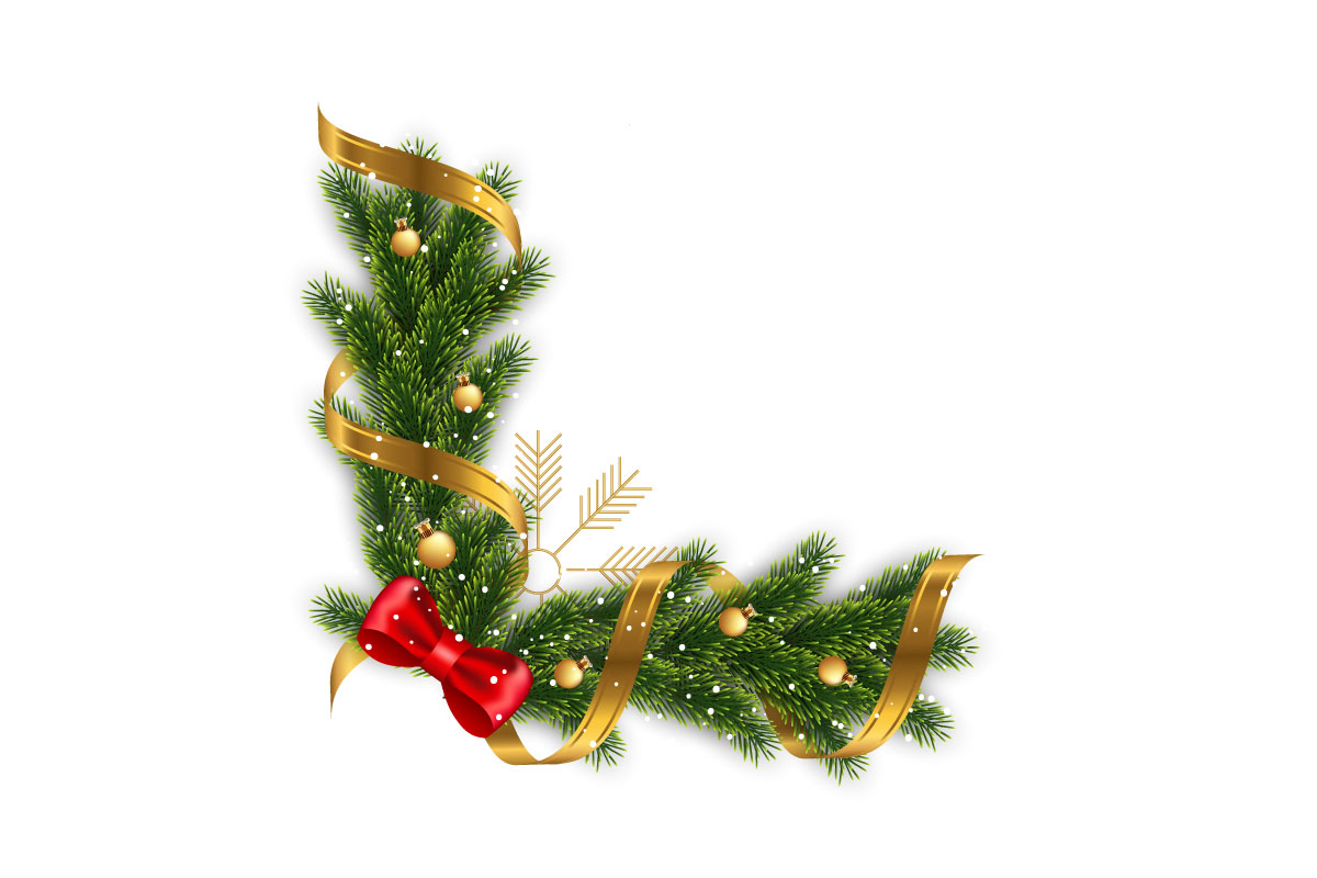 Vector  christmas frames and borders collection Vector christmas garland corner idea