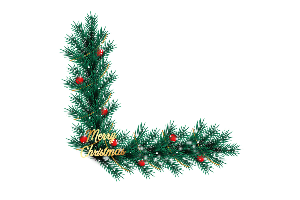 vector  christmas frame and borders collection Vector christmas garland corner design