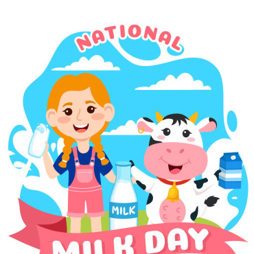 Milk Day Illustrations Templates 369266