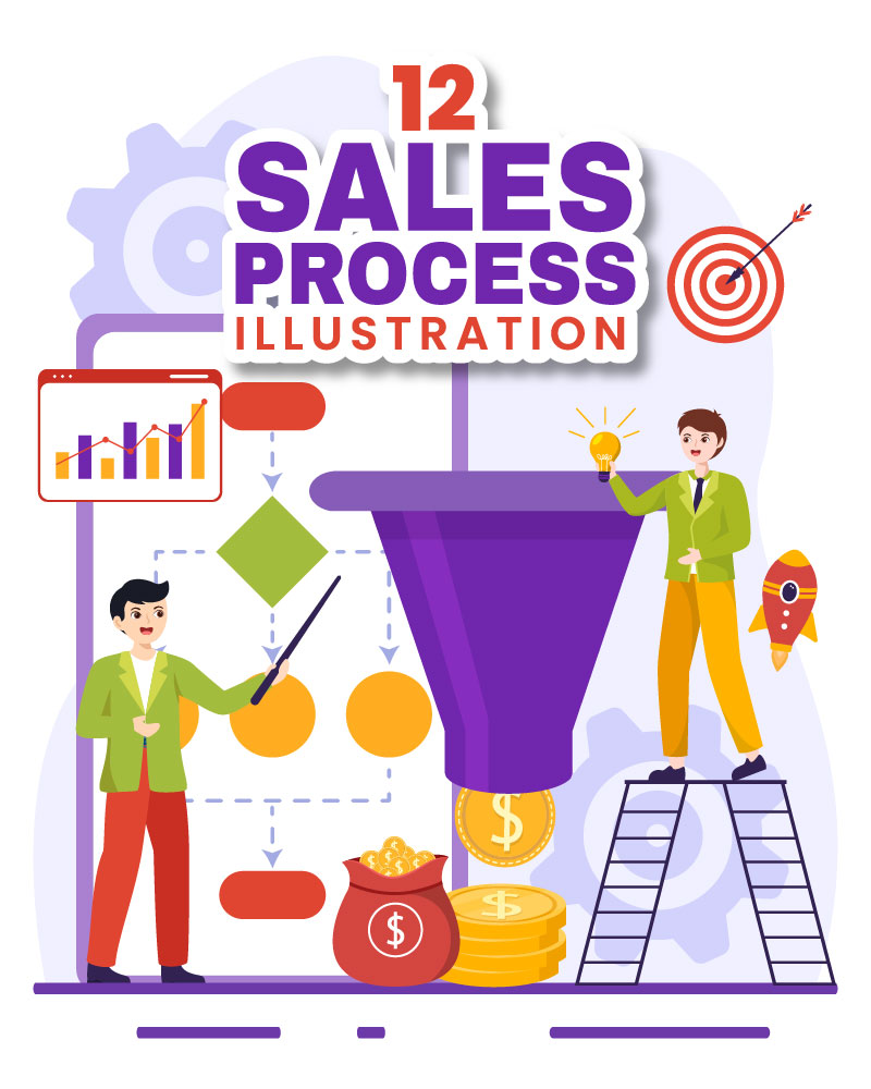 12 Sales Process Illustration