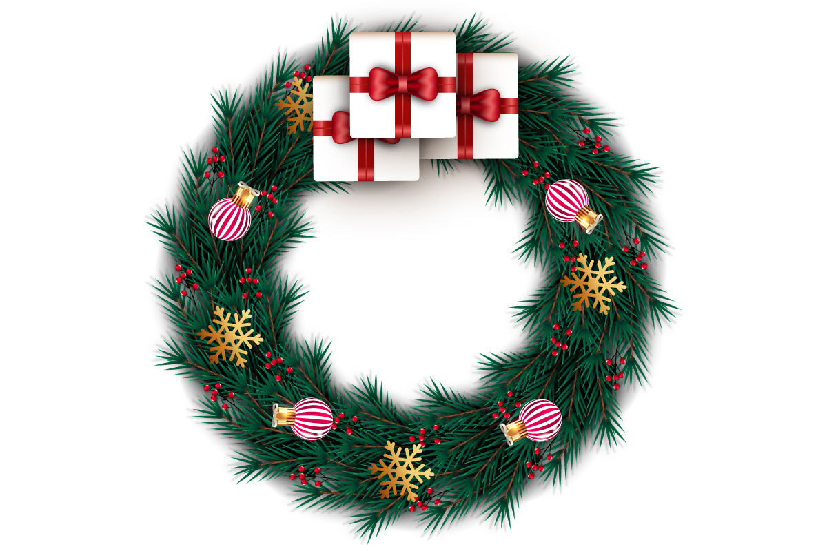 Christmas wreath decoration