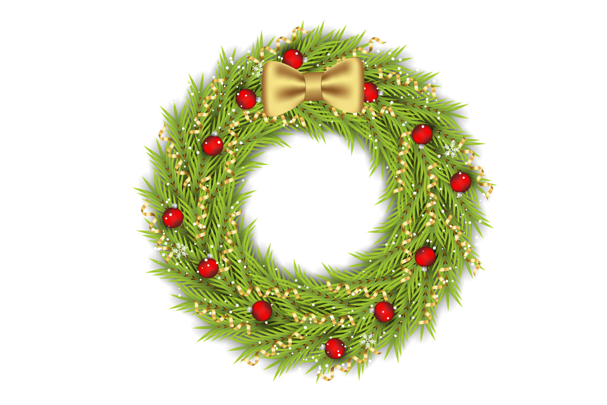 Merry Christmas wreath decoration