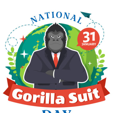 Gorilla Suit Illustrations Templates 369309