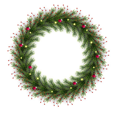 Wreath Christmas Illustrations Templates 369452