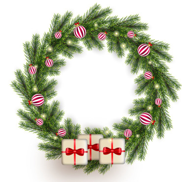 Wreath Christmas Illustrations Templates 369460