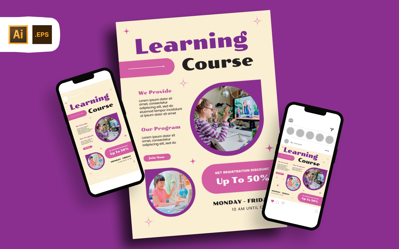 Program Learning Course Flyer Template